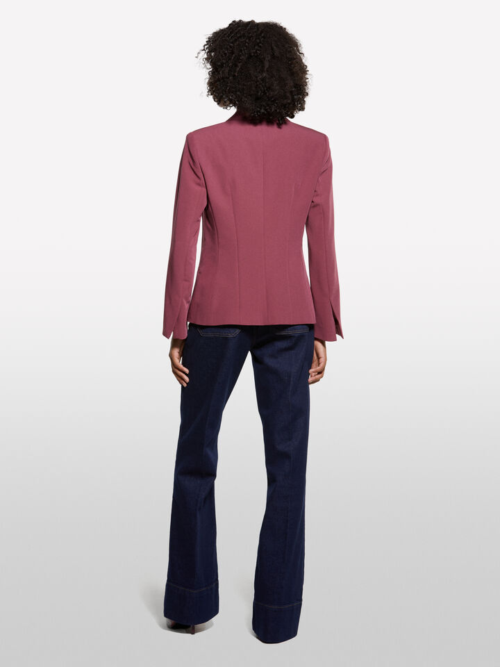 Burgundy slim fit blazer - women's blazers - Burgundy | Sisley image number 2